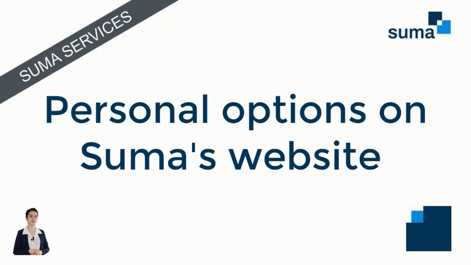 Personal options on Suma’s website